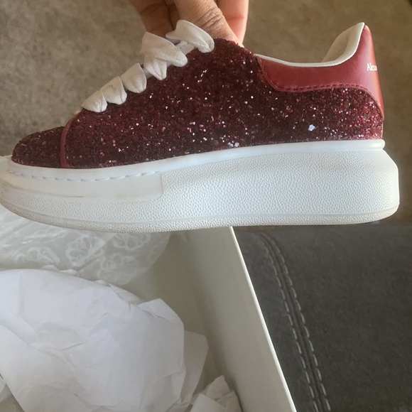 Kids Alexander McQueens Size: 26 Glitter Red - Picture 4 of 5